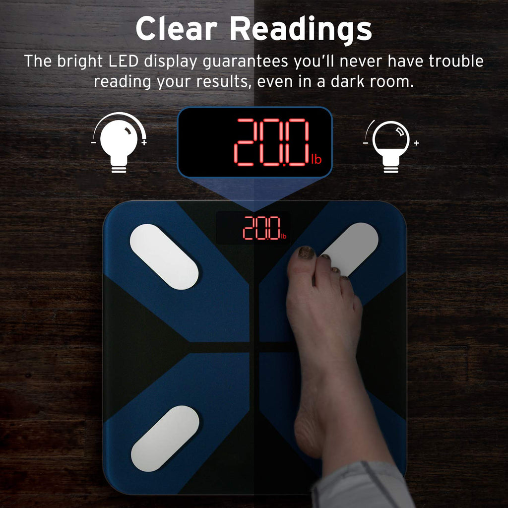 Etekcity Scale for Body Weight, Digital Bathroom Scales for People, Most Accurate to 0.05lb, Bright LED Display & Large Clear Numbers, Upgraded Quality for the Elderly Safe Home Use, 400 lbs
