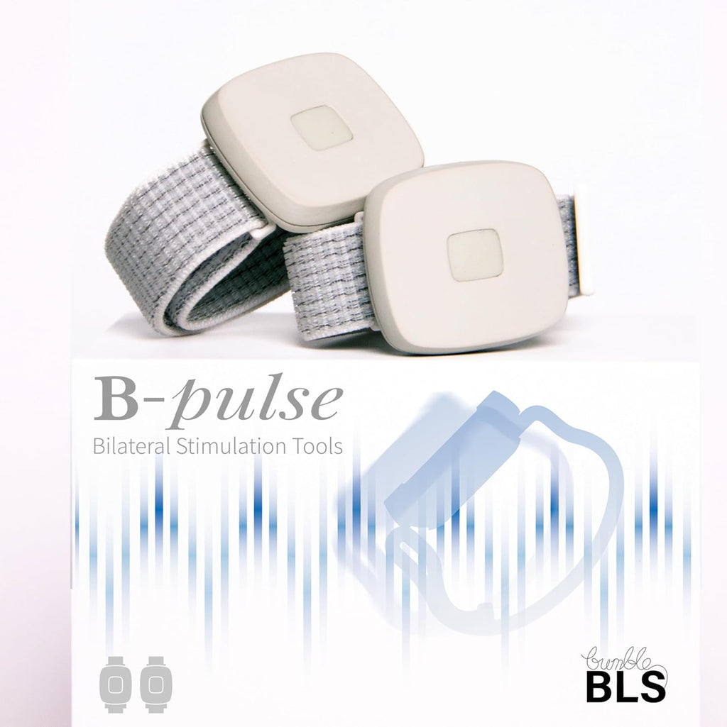 Bilateral Stimulation Tool, Dual Vibration Units with Adjustable Straps, EMDR Therapy Device for Children and Adults