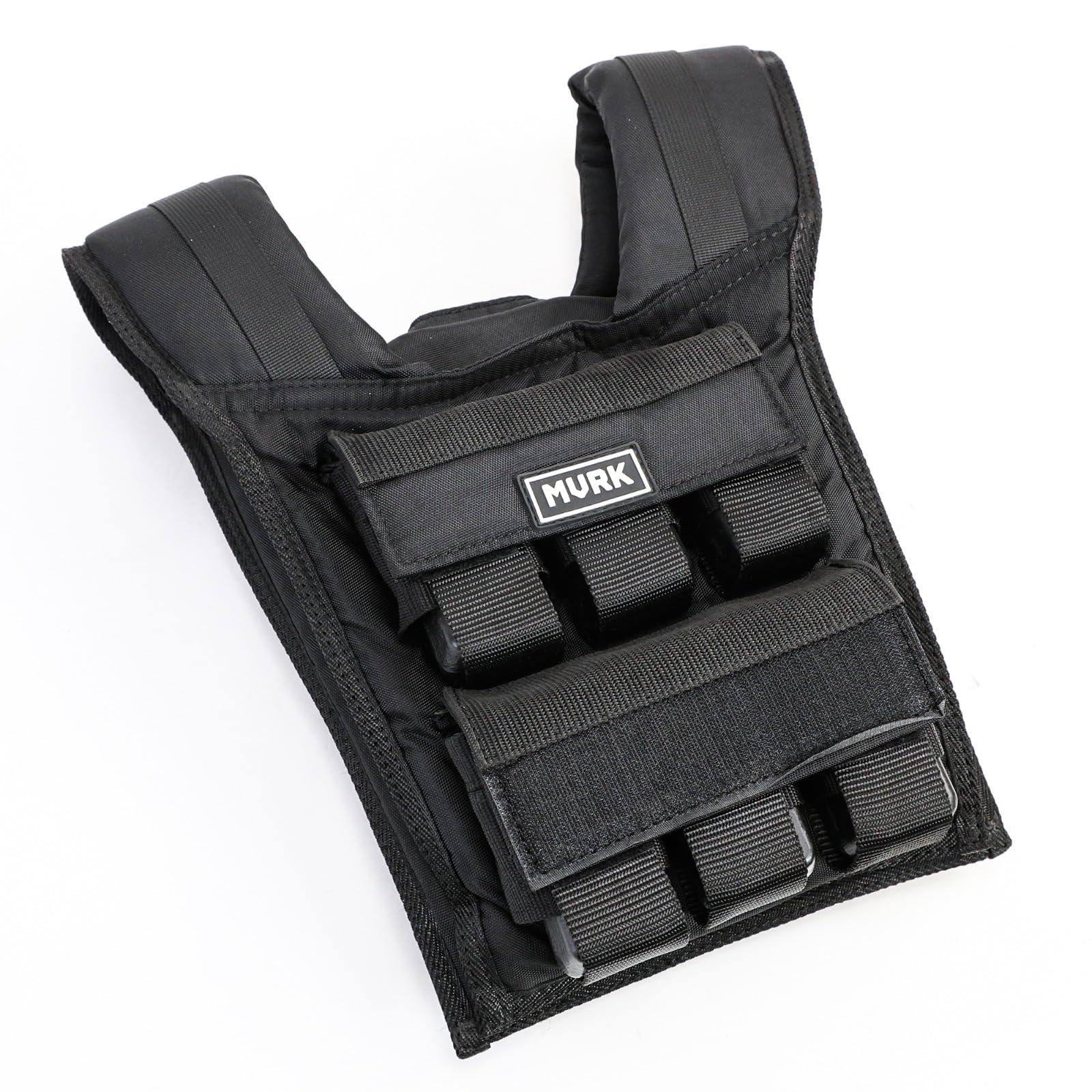 MVRK Weighted Vest Men 15lbs/25lbs/35lbs/45lbs/65lbs/100lbs – No-Bounce Adjusable Heavy Duty Rucking & Strength Training Vest with Removable Iron Weights for Calisthenics, HIIT, Hydrox
