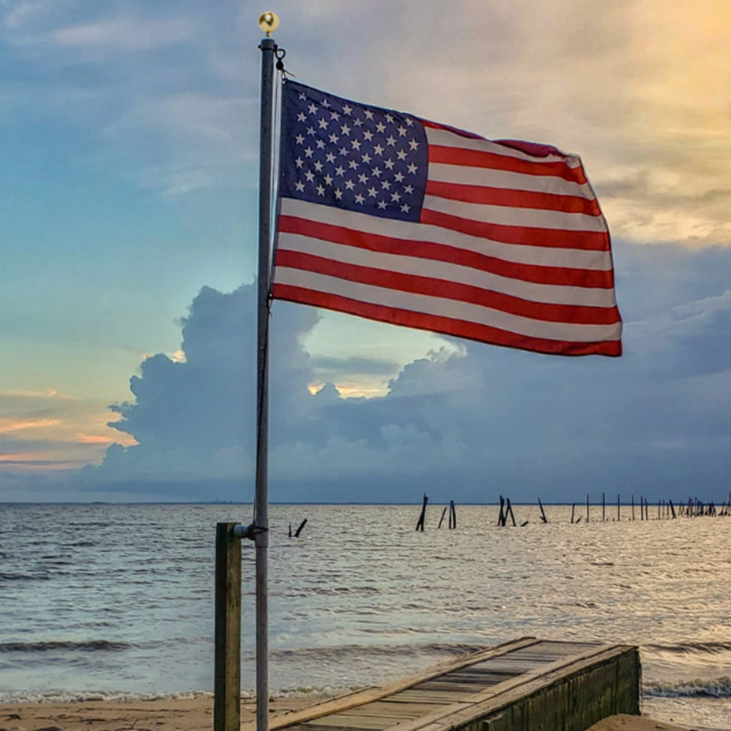 American Flag Made in USA | American Flags for Outside 3X5 | Premium US Flag 3X5 Heavy Duty Outdoor with Embroidered Stars and Sewn Stripes.