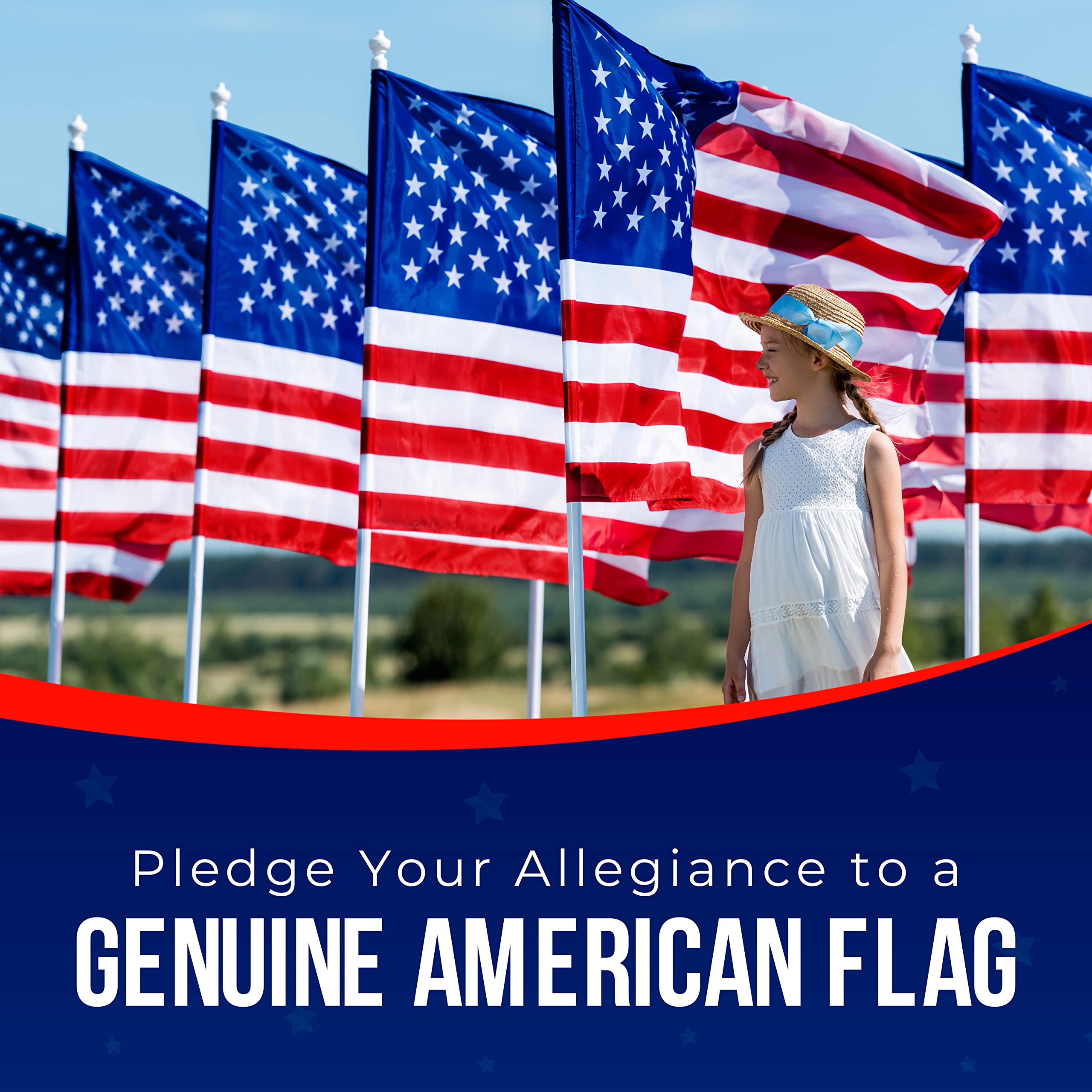 American Flag Made in USA | American Flags for Outside 3X5 | Premium US Flag 3X5 Heavy Duty Outdoor with Embroidered Stars and Sewn Stripes.