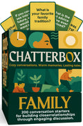 Chatterbox Conversation Cards for Families & Parents, Share Life Stories & Connect with Family & Get to Know You Game, Perfect for Game Night, Family Reunion, Dinner Table or Road Trips, 2+ Players