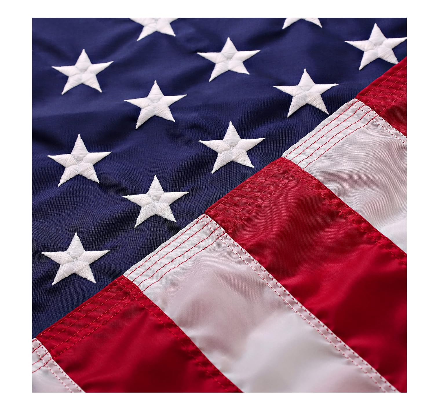 American Flag Made in USA | American Flags for Outside 3X5 | Premium US Flag 3X5 Heavy Duty Outdoor with Embroidered Stars and Sewn Stripes.