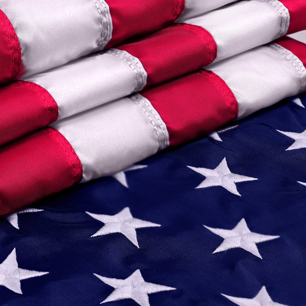 American Flag Made in USA | American Flags for Outside 3X5 | Premium US Flag 3X5 Heavy Duty Outdoor with Embroidered Stars and Sewn Stripes.